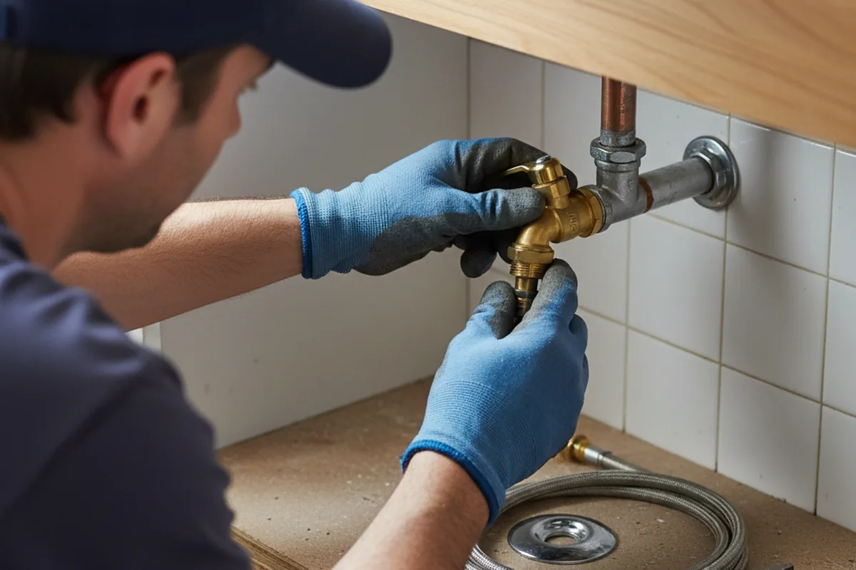 Shutoff valve and fitting work during Emergency Plumbing in Hill Afb
